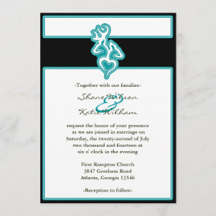 Invitation de couleur personnalisée Turquoise