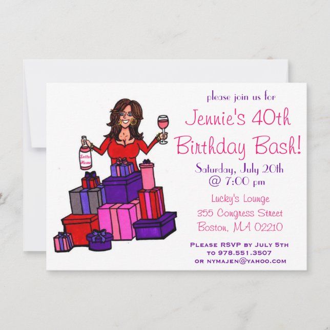 Invitation de coup d'anniversaire (Devant)