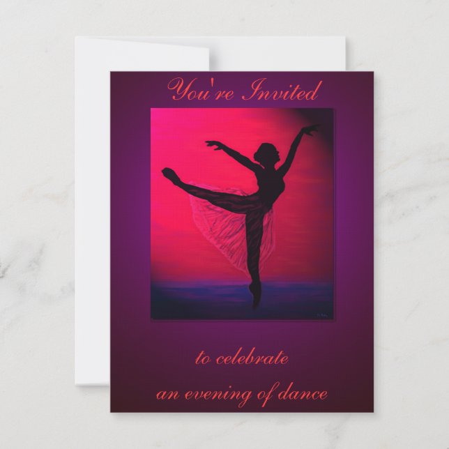 Invitation de coutume de considérant de danse (Devant)