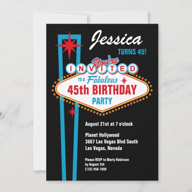 Invitation de coutume de Las Vegas (Devant)