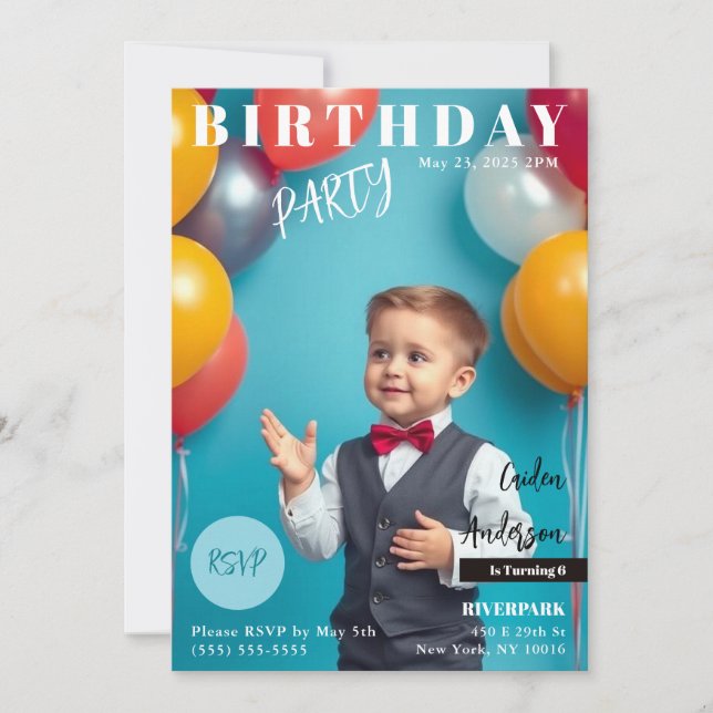 Invitation de couverture du magazine de fête d'ann (Devant)