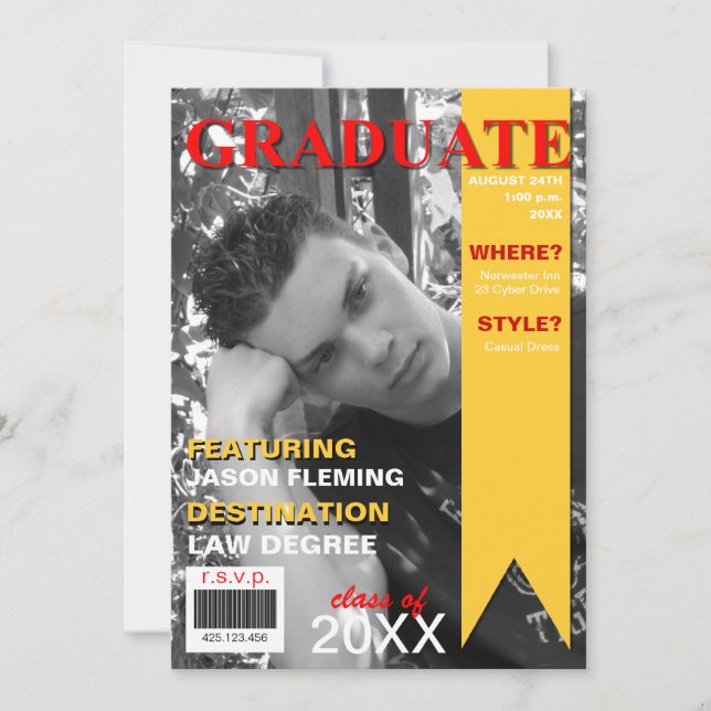 Invitation de couverture du magazine Photo Graduat (Devant)