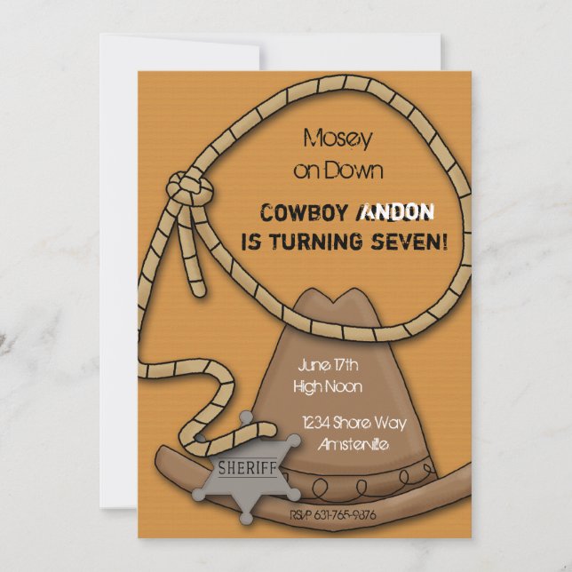 Invitation de Cowboy Gear (Devant)