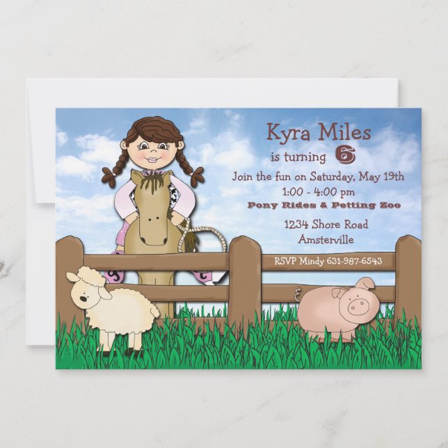Invitation de Cowgirl Farm (Devant)