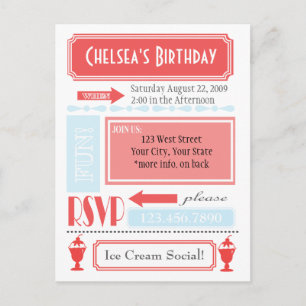Invitation de crème glacée