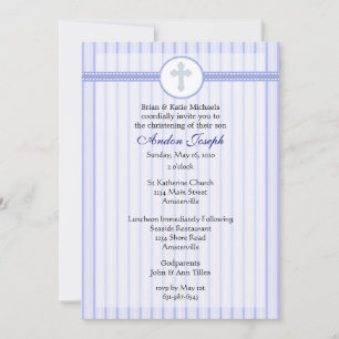 Invitation de Croix Bleue Bleue Frappe.