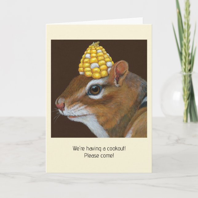 Invitation de cuisine Chipmunk (Devant)