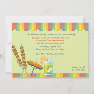Invitation de cuisine d'été