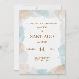 INVITATION DE CUMPLEANOS PARA HOMBRE