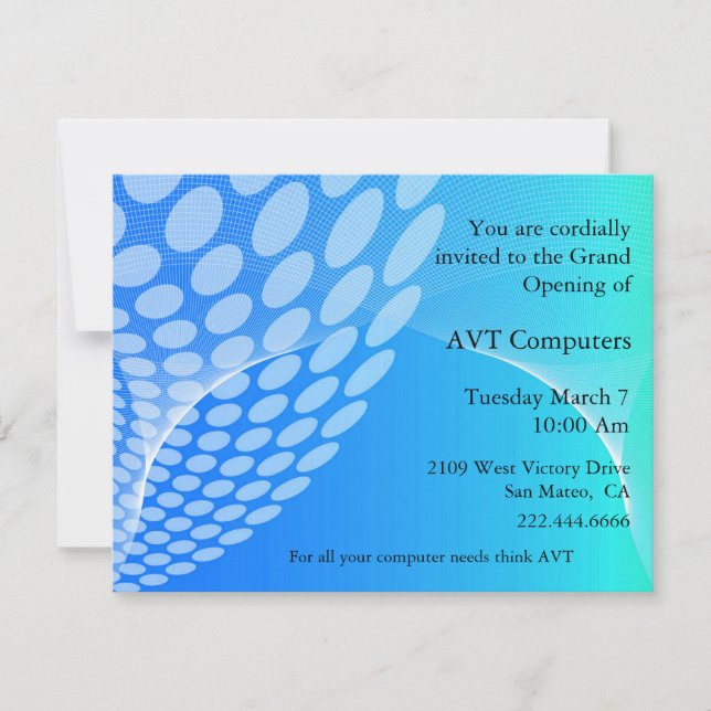 Invitation de Custom Company (Devant)