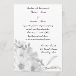 Invitation De Daisées Grises