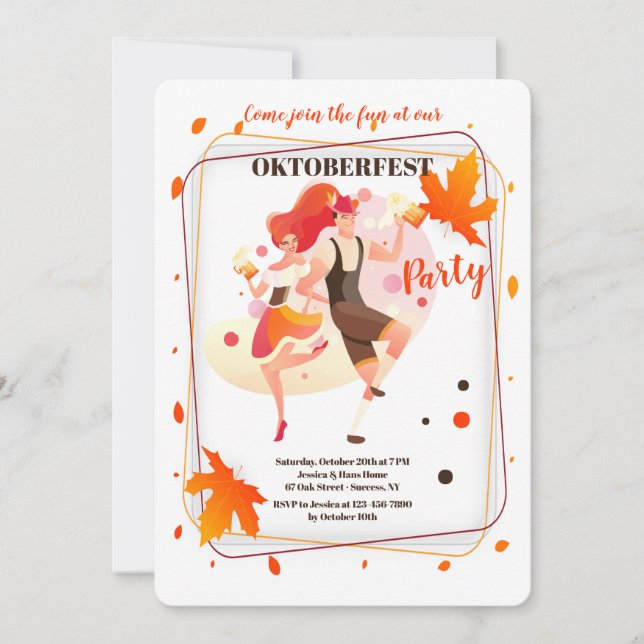 Invitation de danseurs d'Oktoberfest (Devant)