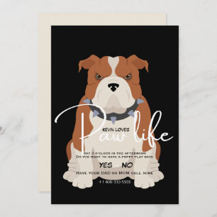 Invitation de date Bulldog