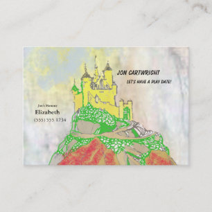 Invitation de date de jeu de château avec de phot