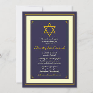 Invitation de David Bar Mitzvah