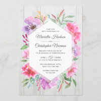 Invitation de découpage de bouquet de Mariage d'aq