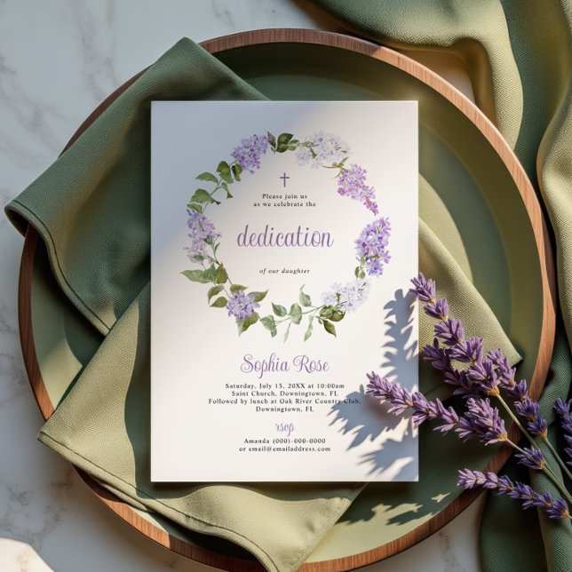 Invitation de dédicace de fleurs de lilas rustique (Créateur téléchargé)