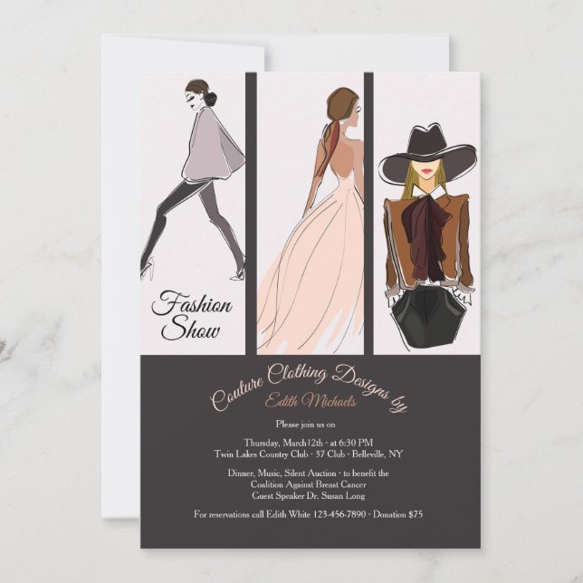Invitation de défilé de mode (Devant)
