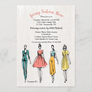 Invitation de défilé de mode de mannequin