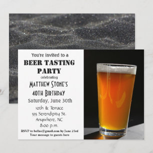 Invitation de dégustation de bière de fête d'anniv