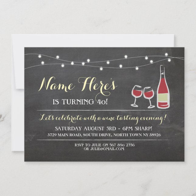 Invitation De Dégustation De Vin Blanc (Devant)