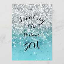 Invitation de demoiselle d'honneur turquoise