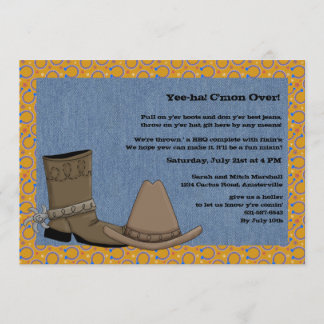 Invitation de Denim Cowboy