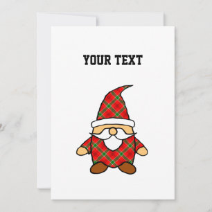 Invitation de dessin de gnome de carton mignon