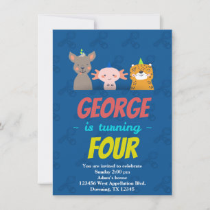Invitation de dessin sur mesure pour bébé Cheetah