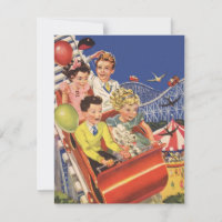 Invitation de Dessous de verre vintage pour enfant