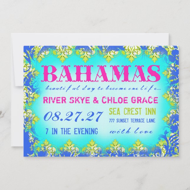 Invitation de destination BAHAMAS 2 (Devant)