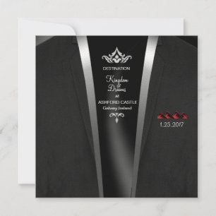 Invitation de destination Cravate noire