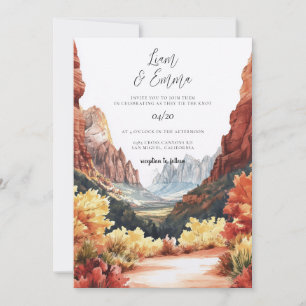 Invitation de destination de mariage à Zion