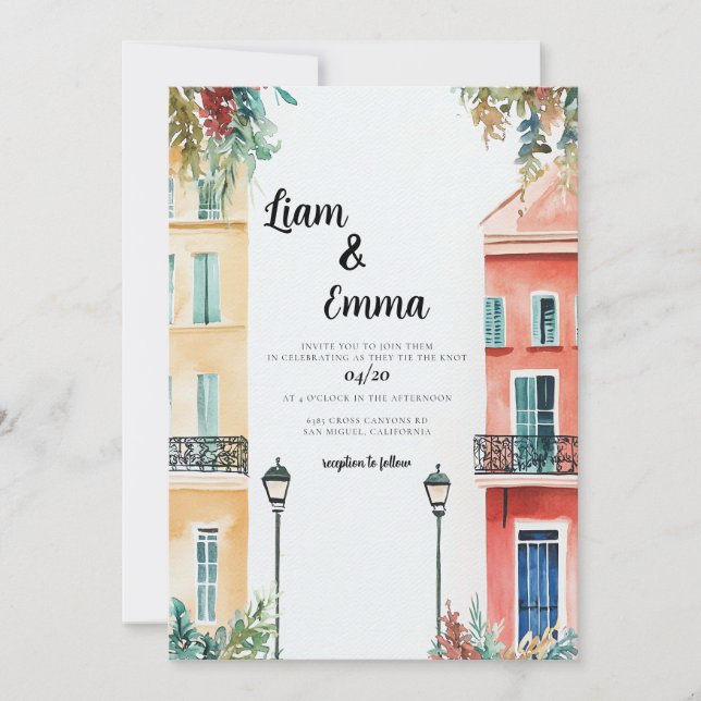 Invitation de destination Mariage de la Nouvelle-O (Devant)
