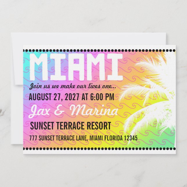 Invitation de destination MIAMI (Devant)