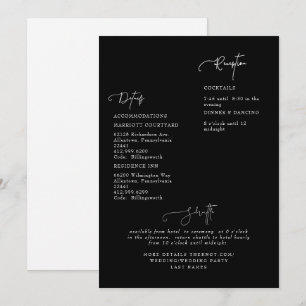 Invitation de détails du Mariage noir