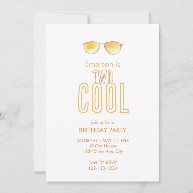 Invitation de deux Cool (Devant)