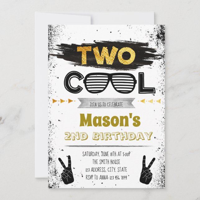 Invitation de deux cool (Devant)