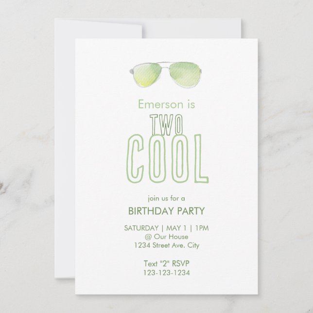 Invitation de deux Cool (Devant)