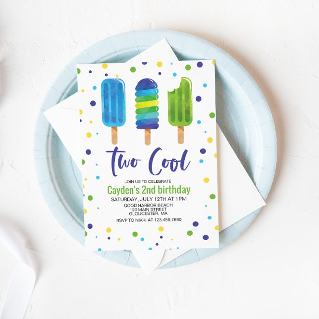 Invitation de deux Cool 2e anniversaire (Créateur téléchargé)