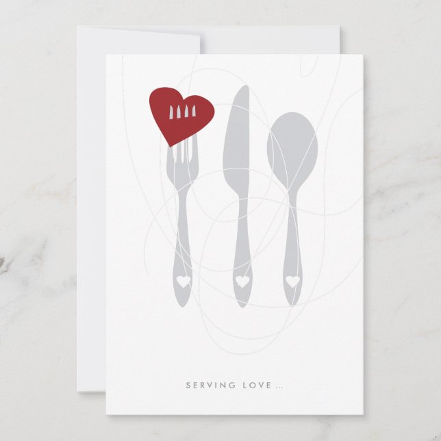 Invitation de dîner de répétition d'amour de (Devant)