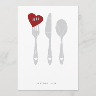 Invitation de dîner de répétition d'amour de