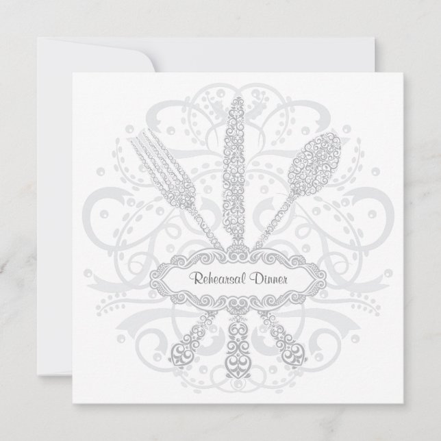 Invitation de dîner de répétition de couteau de (Devant)