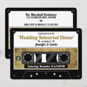 Invitation de dîner de répétition de mariage sur c