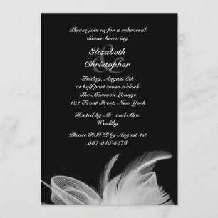 Invitation de dîner de répétition de plumes