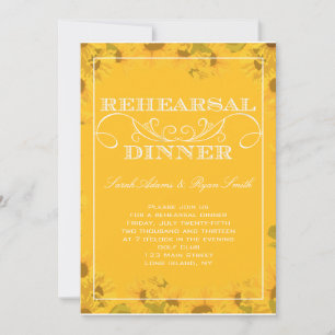 Invitation de dîner de répétition de tournesol