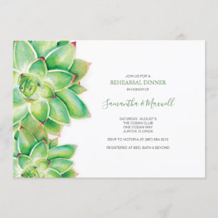 Invitation de DÎNER de RÉPÉTITION, Succulent
