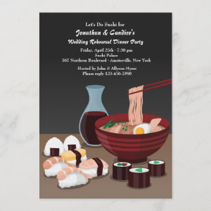 Invitation de dîner de sushi