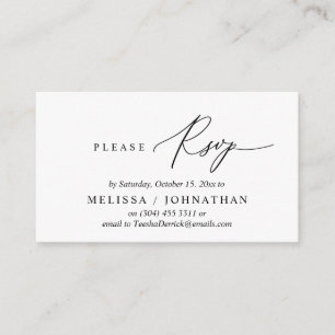 Invitation de dîner Mariage RSVP romantique modern