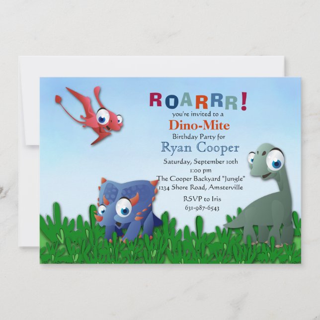 Invitation de Dinosaur Pals (Devant)
